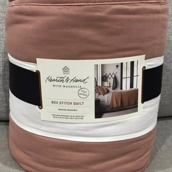 Hearth & Hand with Magnolia Box Stitched Quilt Only.  Queen - Picture 4 of 4